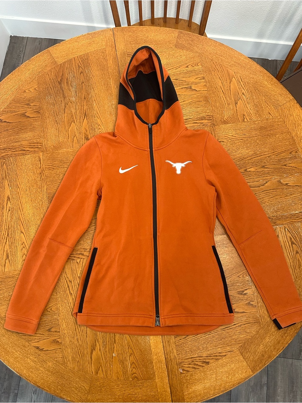 Nike Women’s Texas Longhorns Dri-Fit Full Zip Hoodie Orange Small